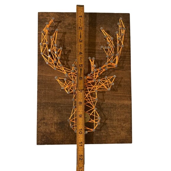 Reindeer Deer Head String Art On Wooden Plaque - Picture 3 of 5
